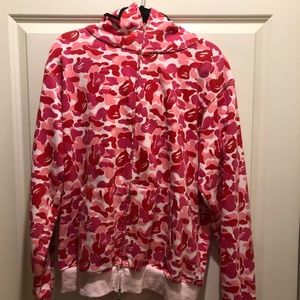 Bape ABC Shark Full Zip Hoodie Pink